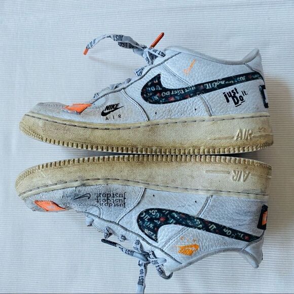 Nike Just Do It Air Force 1 White A03977-100 6Y - Picture 5 of 8